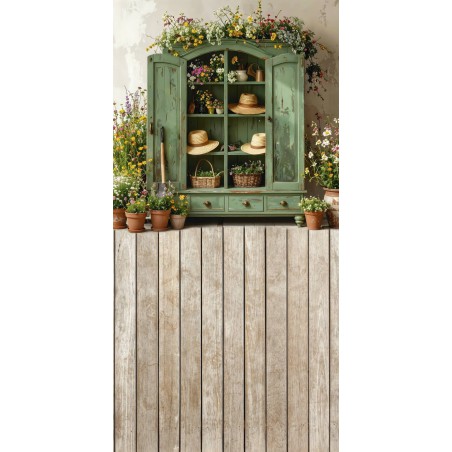 Backdrop spring theme flowers wardrobe - Fotofactory24.pl
