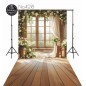Backdrop spring theme flowers window 4218