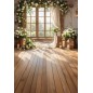 Backdrop spring theme flowers window 4218