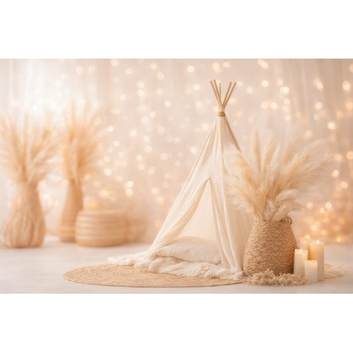 Tło Fotograficzne wiosenne wiosna namiot tipi 4220