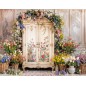 Backdrop spring theme flowers wardrobe 4223