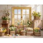 Backdrop spring theme flowers window 4225