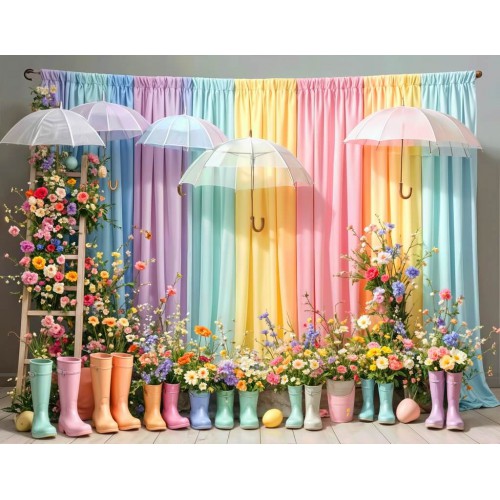 Backdrop spring theme flowers 4227