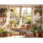 Backdrop spring theme flowers window 4228