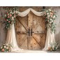 Backdrop flowers backcloth rustic door 4231 Backdrop flowers backcloth rustic door 4231
