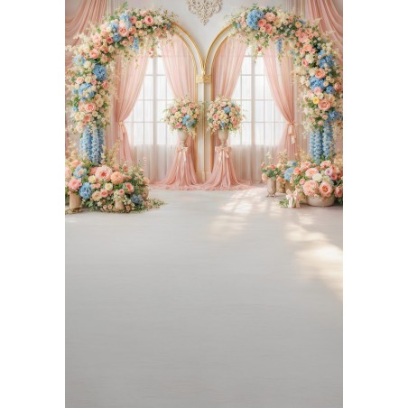 Hintergründe Blumen vorhänge Windows - Fotofactory24.pl