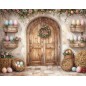 Backdrop spring theme Easter rustic door 4238 Backdrop spring theme Easter rustic door 4238