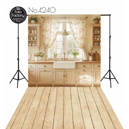 Hintergründe helle Holzküche - Fotofactory24.pl