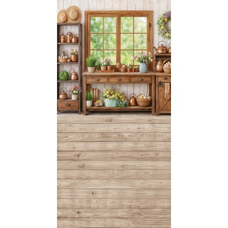 Backdrop spring theme flowers window - Fotofactory24.pl