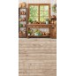 Backdrop spring theme flowers window 4246
