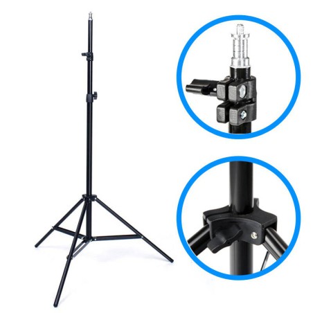 Compact photography background support system – stands up to 215 cm with 170 cm crossbar