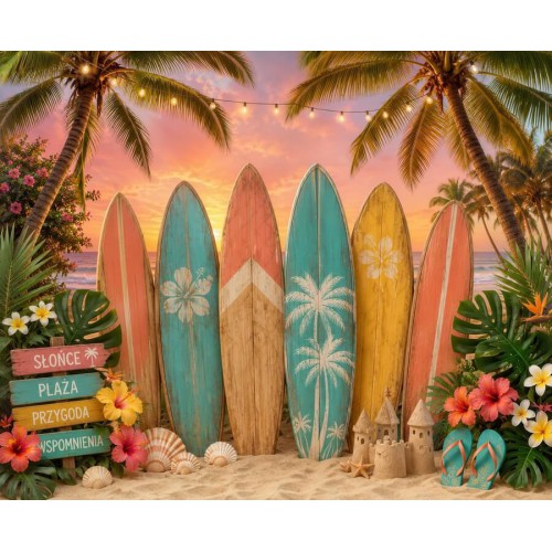 Tło Fotograficzne lato plaża surfing 4247
