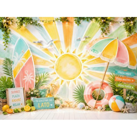 Backdrop summer beach sun - Fotofactory24.pl