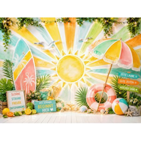 Backdrop summer beach sun - Fotofactory24.pl
