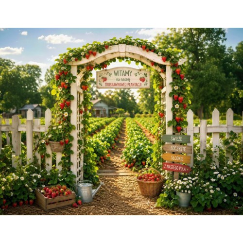 Backdrop summer strawberries 4250