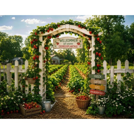 Hintergründe Sommer Erdbeeren - Fotofactory24.pl
