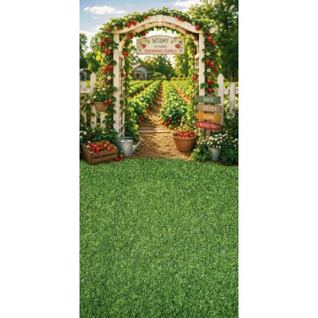 Backdrop summer strawberries - Fotofactory24.pl