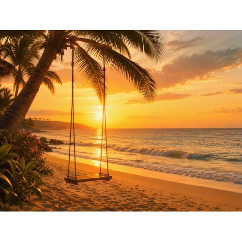 Backdrop summer beach sunset 4252