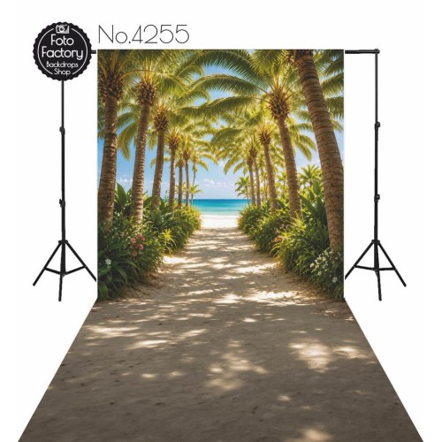 Backdrop summer beach palms - Fotofactory24.pl