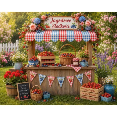 Hintergründe Sommer Obststand 4259