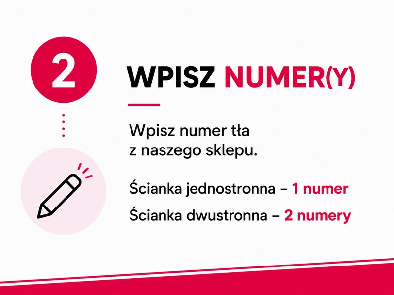 Krok 2 - wpisz numer tła