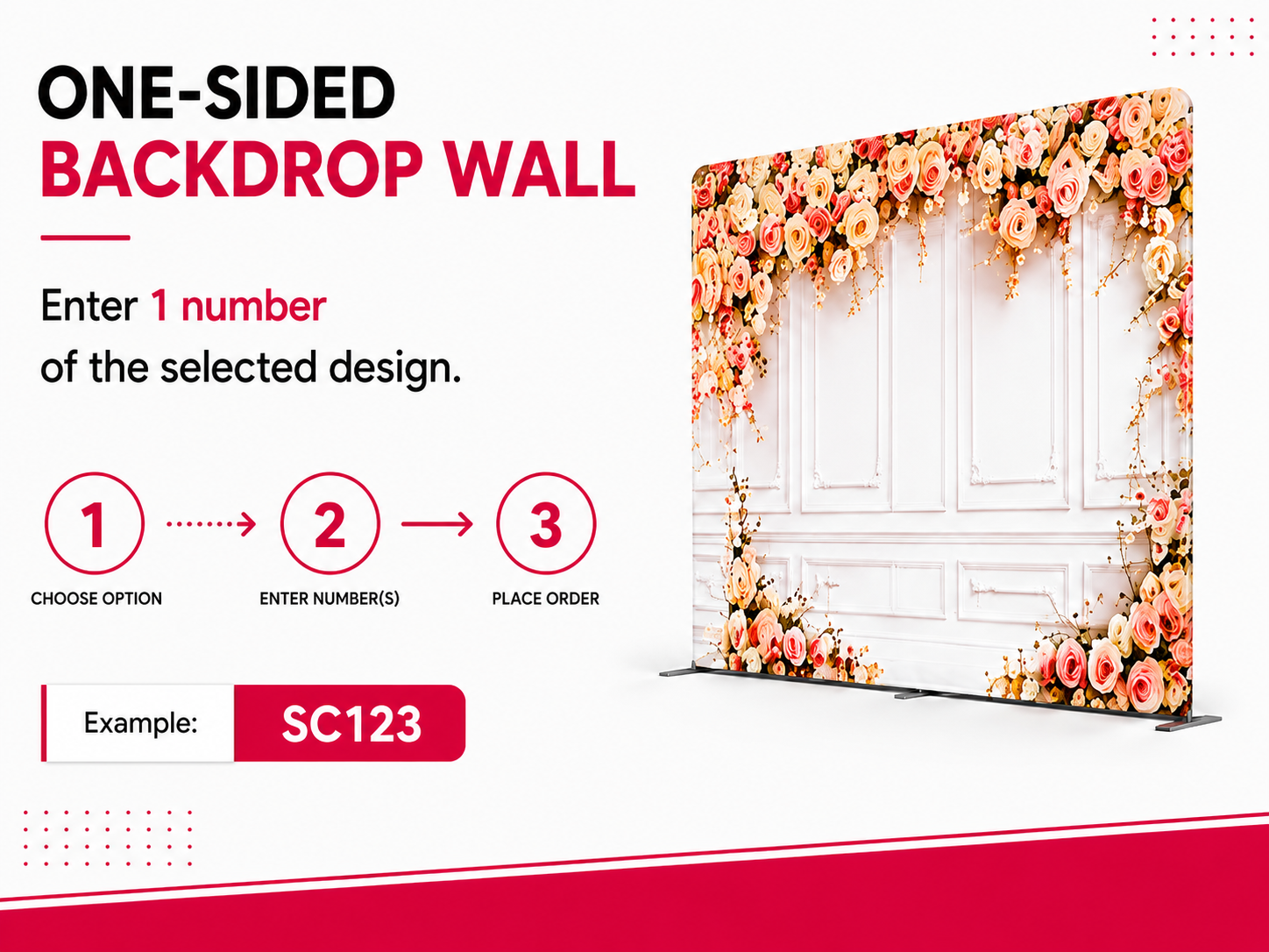 Single-sided photo wall
