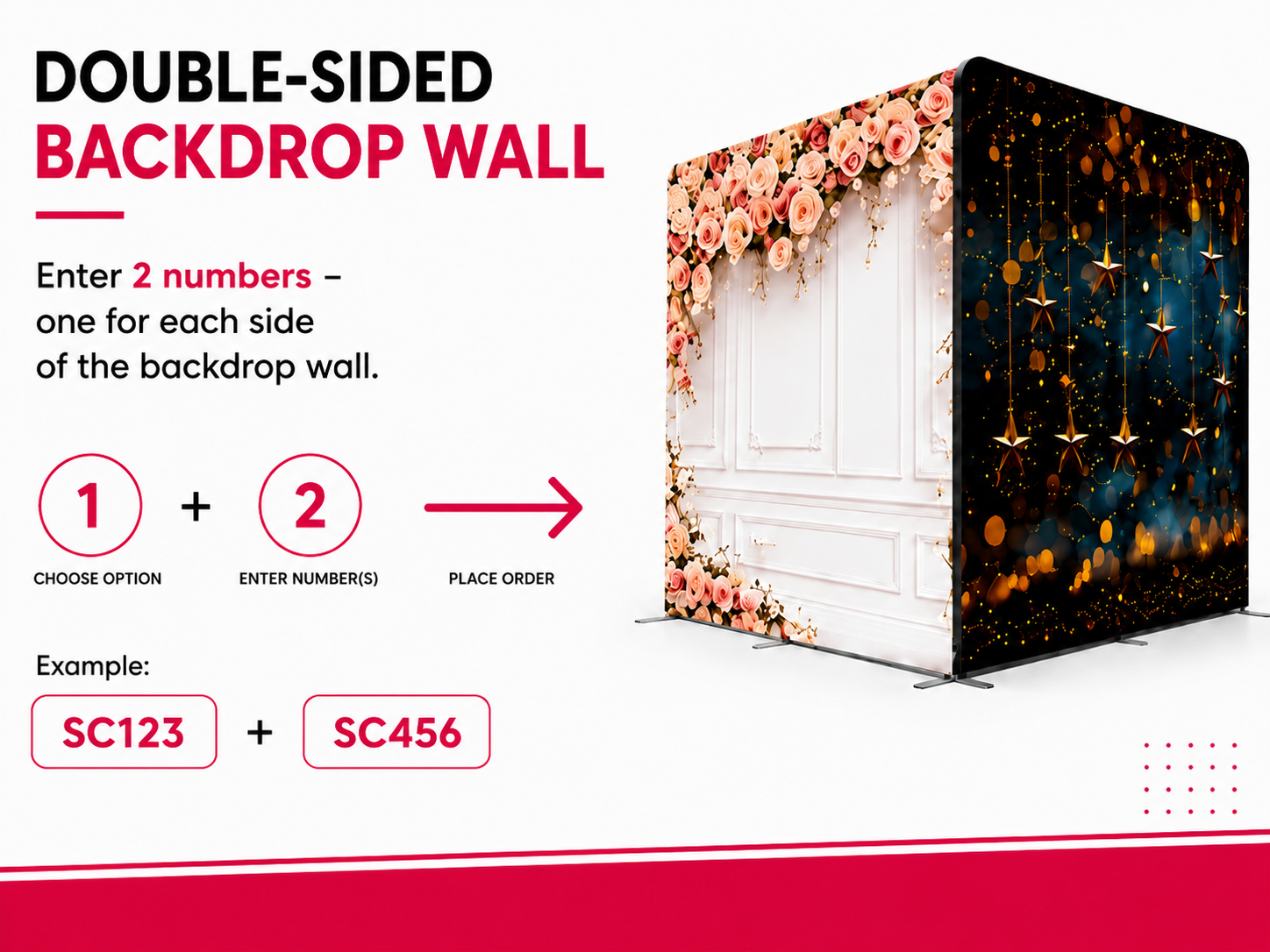 Double-sided photo wall