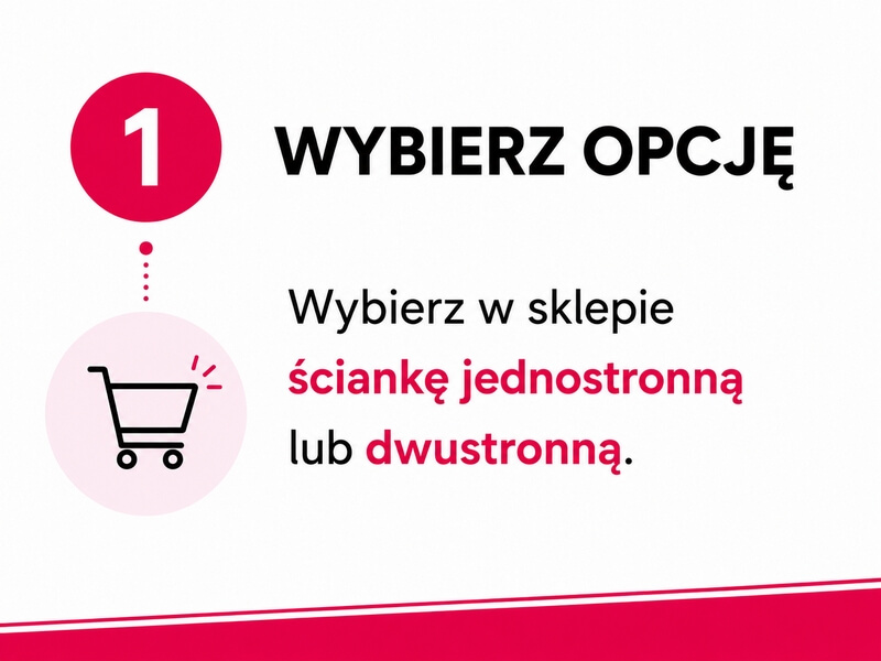 Krok 1 - wybierz opcję ścianki