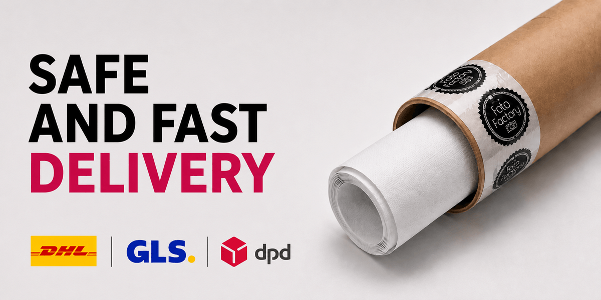 Production and delivery of a backdrop in a tube