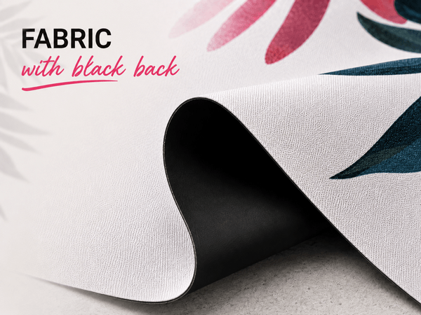 Premium fabric with black backing
